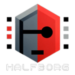 halfborg logo white