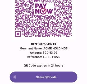 Share PayNow QR Codes