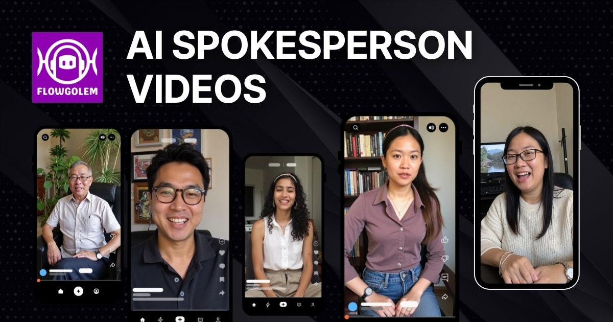 Introducing Flowgolem: Your New Secret Weapon for Authentic AI Spokesperson Videos!