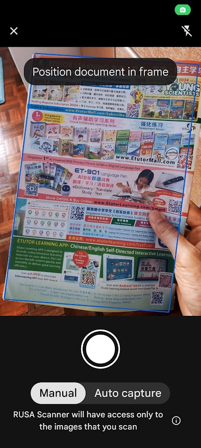 Auto scan document