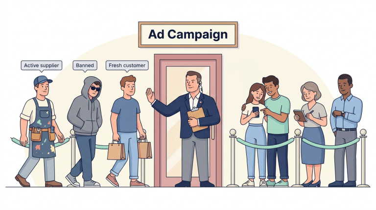 Ad campaign exclusion audience case study